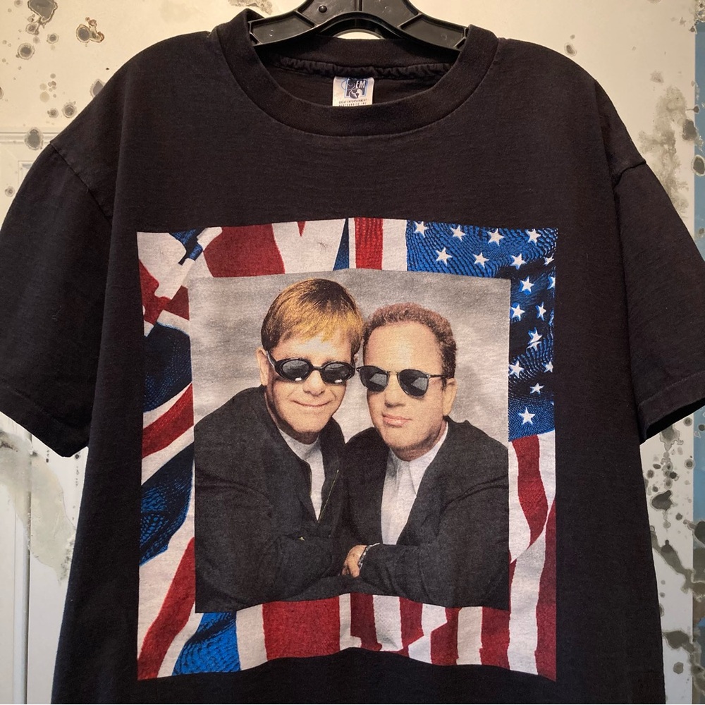 Vintage 90s Elton John & Billy Joel 1994 Tour Single Stitch Band Tee